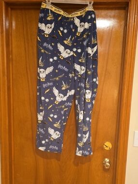 Warner Bros. Harry Potter Navy Blue and Gold Owl Pajama Pants